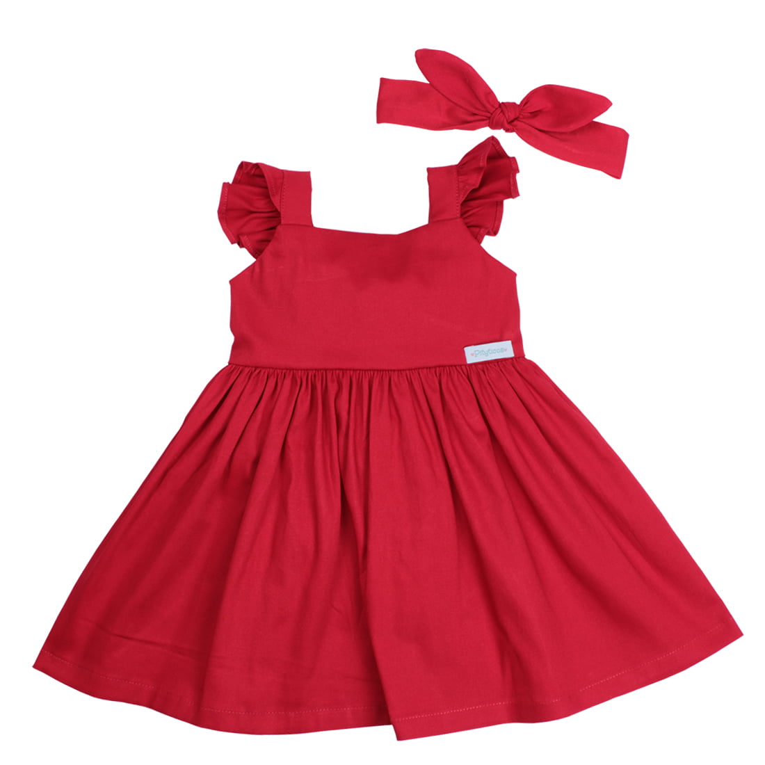 vestido de criança vermelho