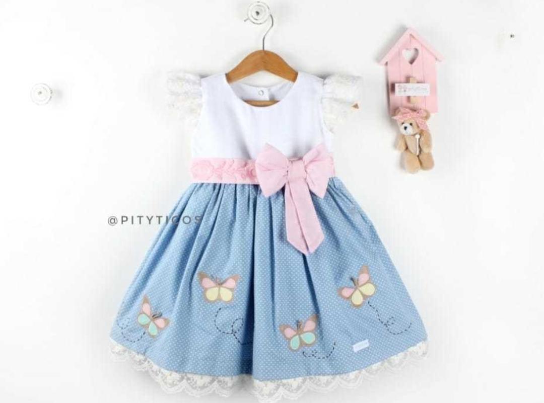 vestido infantil borboletas